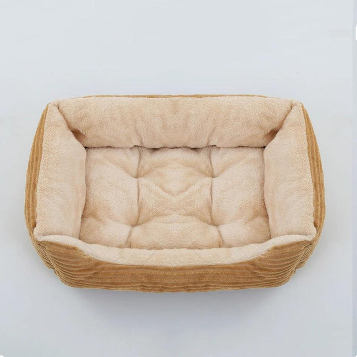 Premium cozy dog bed, non-slip base, ultimate pet comfort, durable & soft.