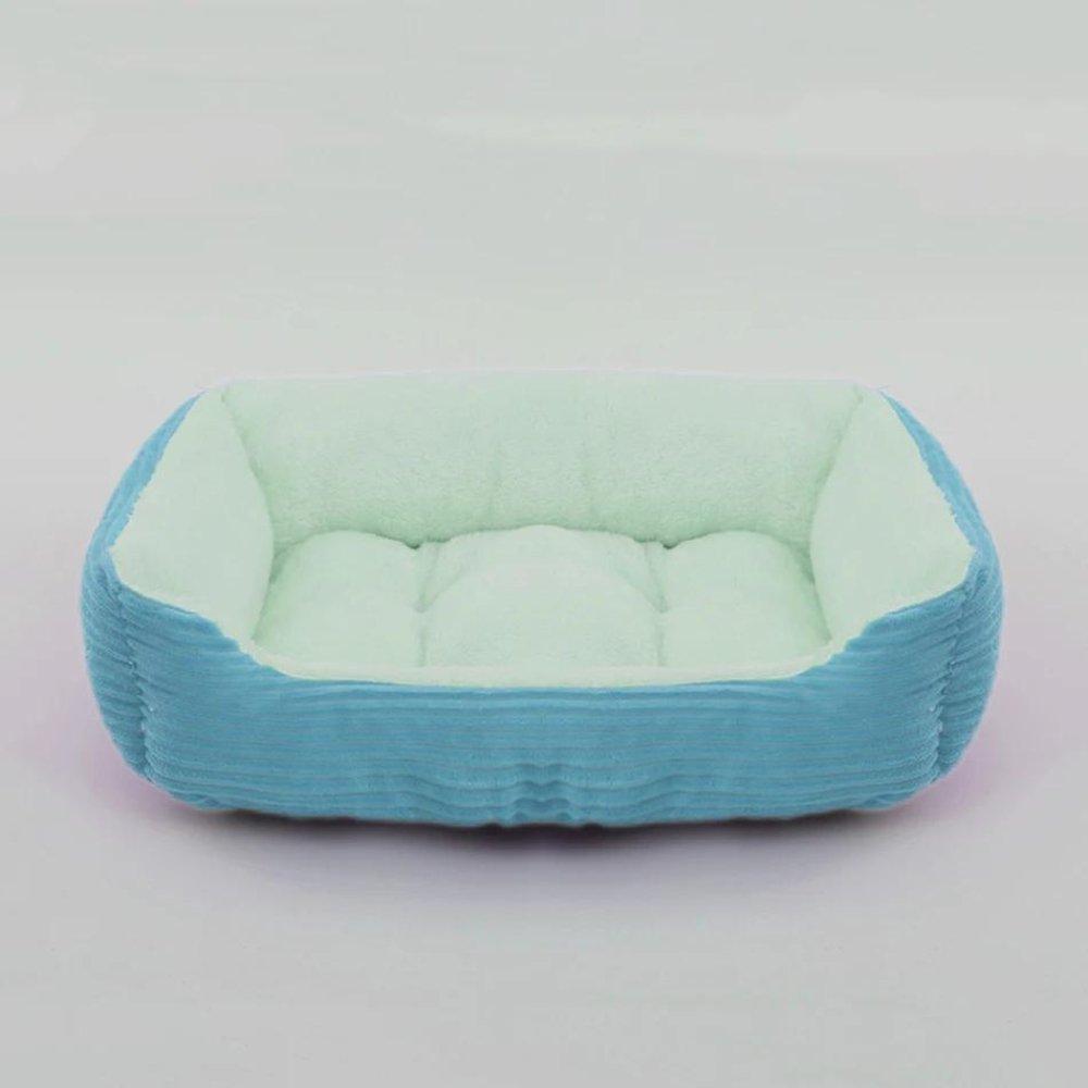 Soft plush pet bed for dogs, providing a secure & warm sleep space.