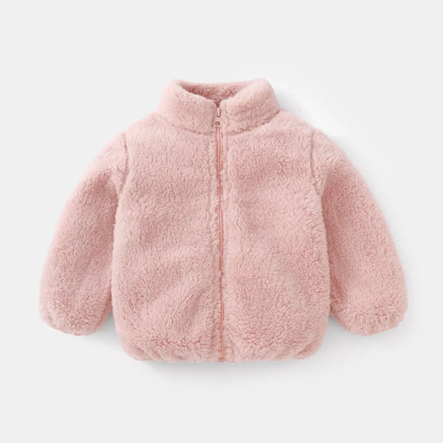 Stylish girls' fall & winter coat. Warm children's jacket, cozy outerwear for cold weather.