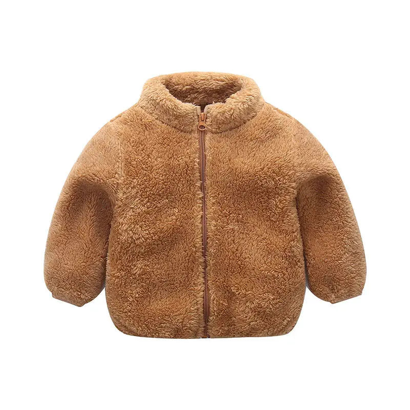 Active children's warm fall & winter coat. Durable kids' jacket, cozy outerwear for outdoor play.