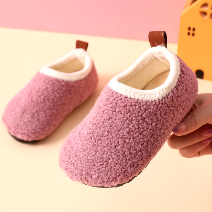 Soft, warm toddler & infant slippers. Non-slip indoor shoes for cozy comfort and safe steps.