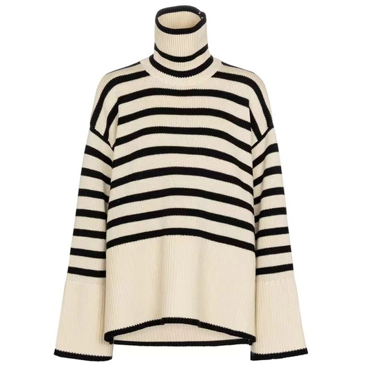 Cozy women's turtleneck sweater in a soft knit, perfect for effortless fall and winter style.