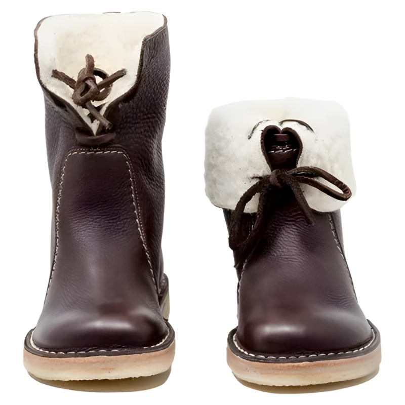 Stylish women's waterproof winter ankle boots. Durable, comfortable, and warm for all-day wear in cold weather.