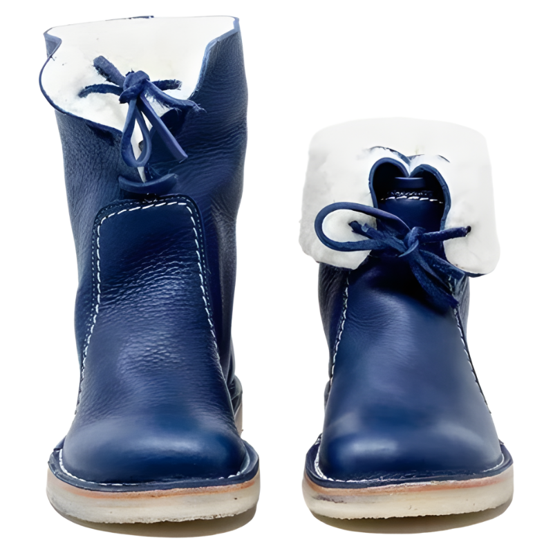 Comfortable women's vintage-style ankle boots. Warm, durable, and stylish winter footwear for cozy everyday comfort.