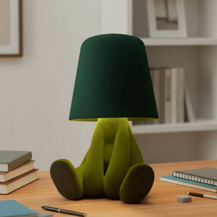Creative human-shaped LED lamp, perfect for unique room or desk lighting.