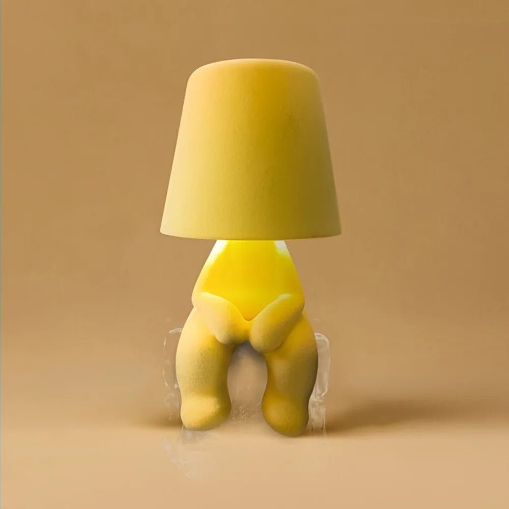 Sculptural human-shaped LED lamp, a creative and artistic light source for any room.