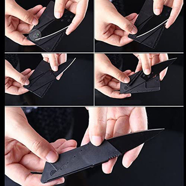 Sleek credit card pocket knife, a durable everyday carry gift, suitable for any outdoor enthusiast.