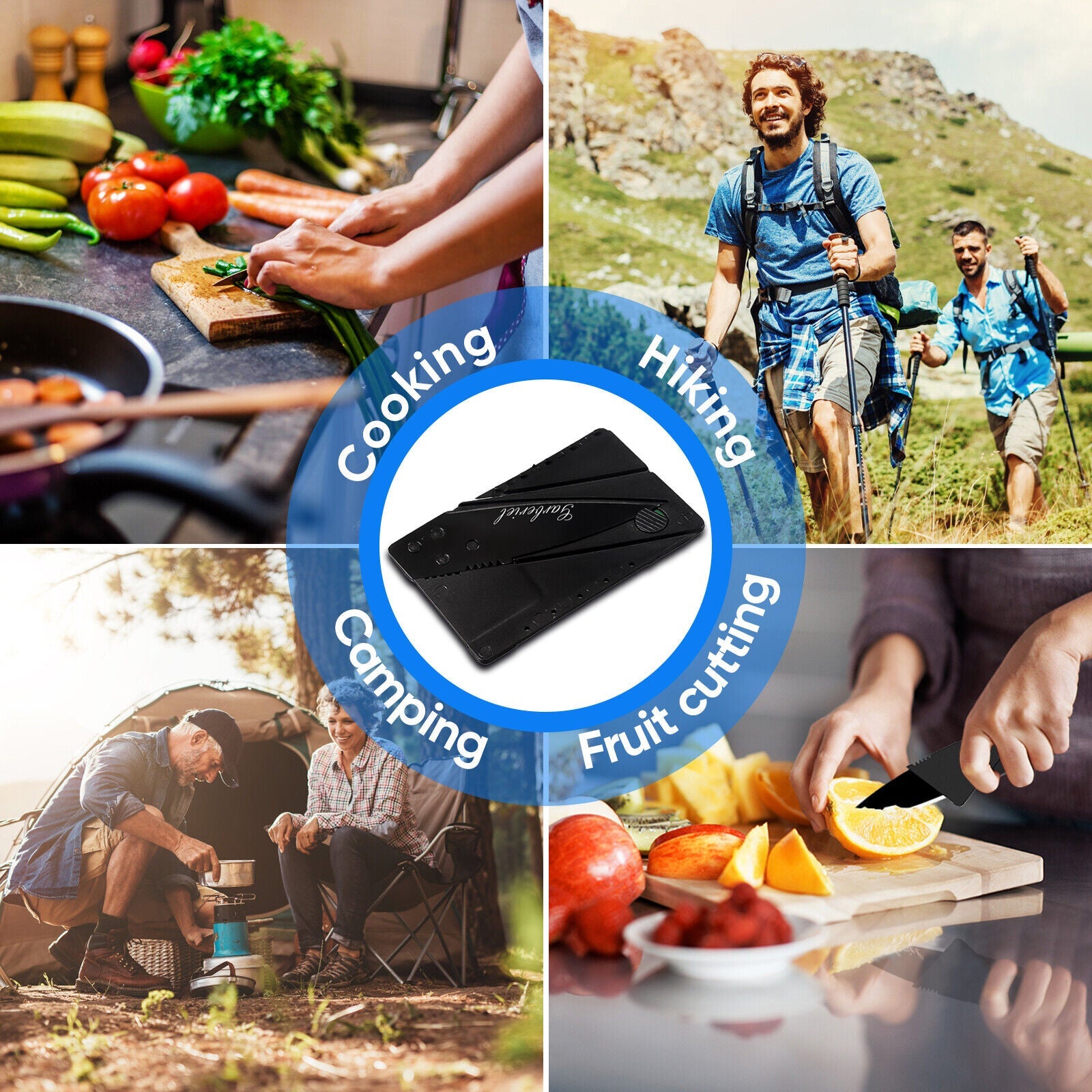 Credit card knife with a protective sheath, ensuring safe everyday carry and easy access.