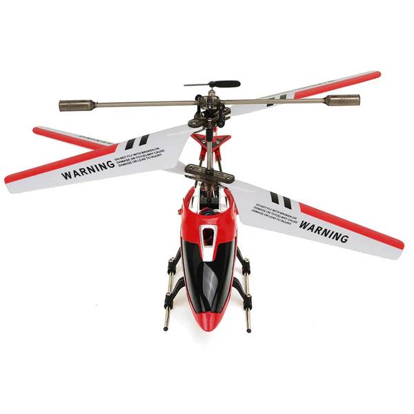 Durable crimson mini RC helicopter, remote control toy with advanced gyro stability for all ages.