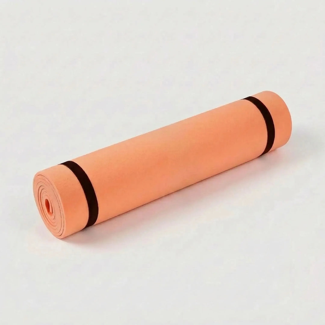 Non-slip cushioned exercise mat for yoga & pilates. Durable fitness mat for intense home workouts.