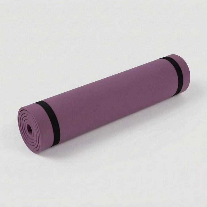 Versatile cushioned workout mat for yoga, pilates & fitness. Unisex gym mat for home or studio use.