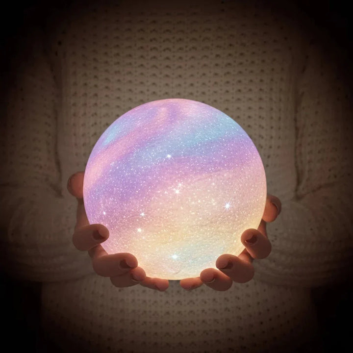 Unique customizable LED ambient light globe, an innovative decorative lamp for any room.