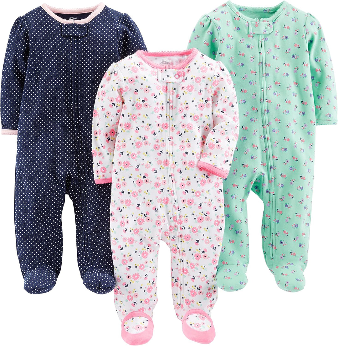 Unisex baby winter 3-pack outfit set. Adorable cotton sleep & play clothes, great gift for infants & newborns.
