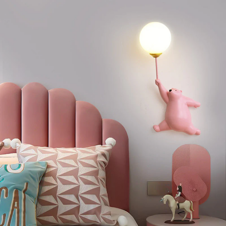 Kids' room bear LED light, TeddyGlow accent lamp, adds a touch of cuteness to any space.