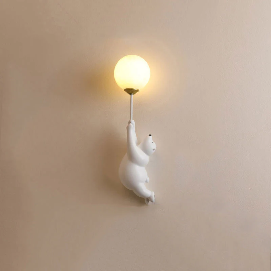TeddyGlow bear LED nursery lamp, perfect accent light for children's bedrooms & play areas.