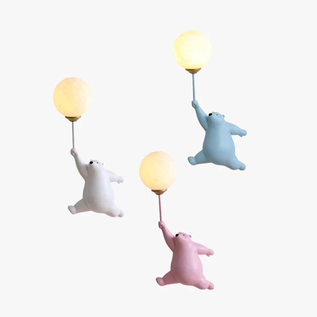 Cute bear LED accent light, perfect for kids' rooms, nursery decor, or play spaces.