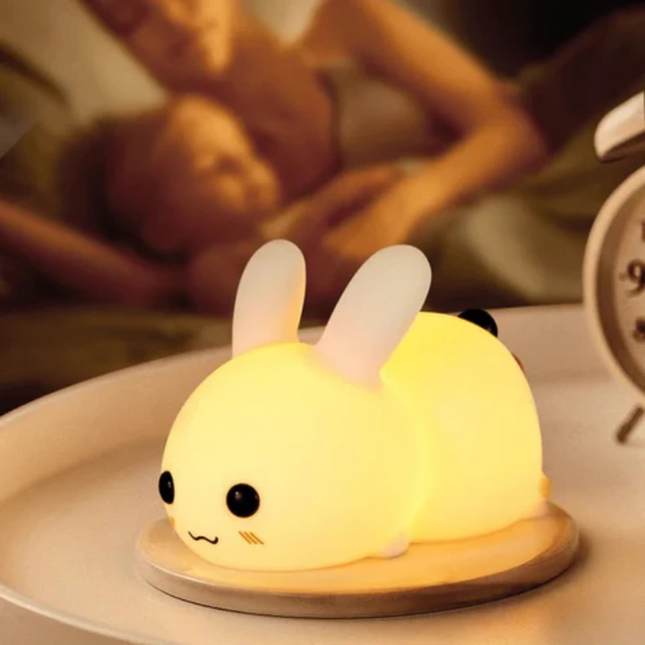 Perfect baby gift: Calming bunny night light. Soft, soothing glow ensures peaceful sleep in any nursery.
