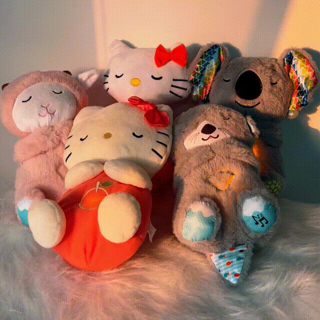 Cute bunny plush cuddle toy for calming relaxation & stress relief. Soft, comforting design.
