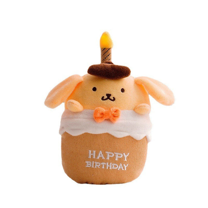 Singing GlowCake character plush toy, a vibrant musical birthday cake with colorful lights for kids.