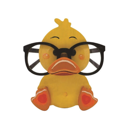 Cute wooden animal eyeglass holder, perfect for desk organization & unique spectacle stand.