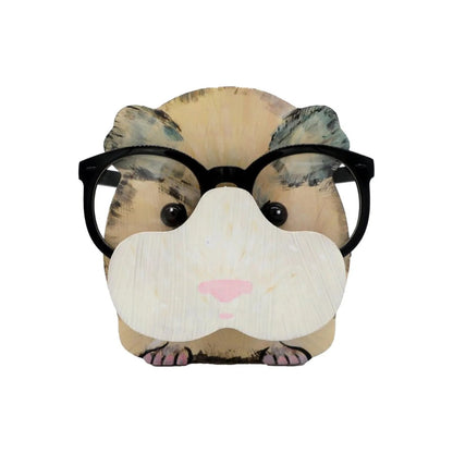 Whimsical wooden animal eyeglass holder, cute desk organizer and thoughtful gift for animal lovers.