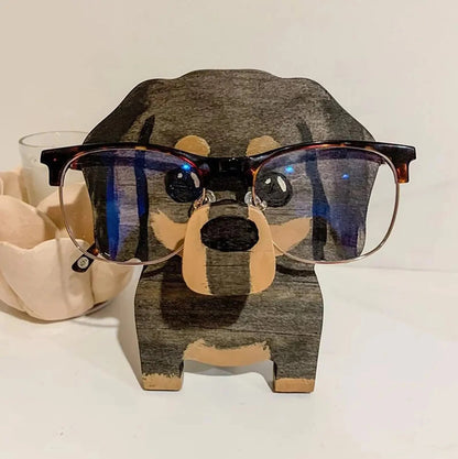 Unique animal desk organizer, a whimsical wooden eyeglass stand and decorative holder.