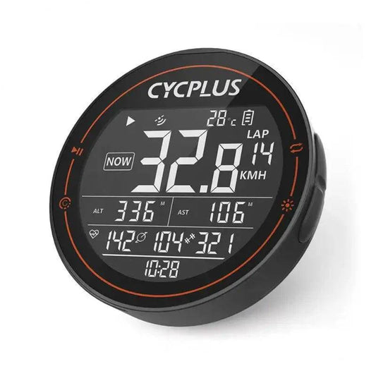 Cycplus M2 Wireless GPS Bicycle Computer, clearly displaying speed and cycling route on screen