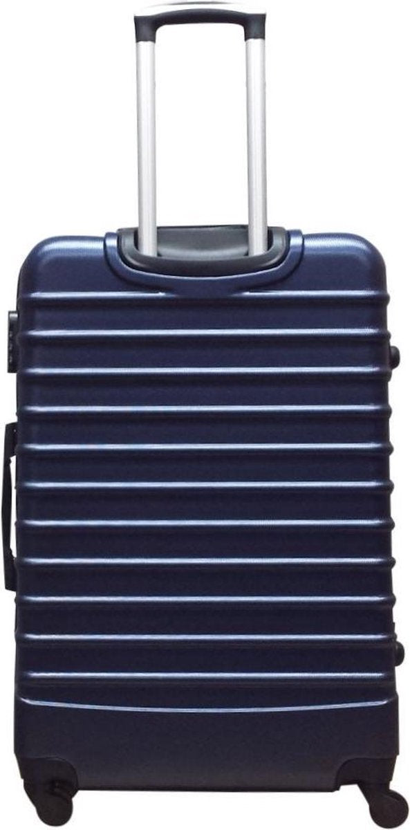 Monaco dark blue 2-piece luggage set. Durable hard shell, spinner wheels for organized and easy travel.