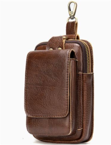 Dark brown men's everyday carry waist bag, a premium hip pack for all your essential accessories.