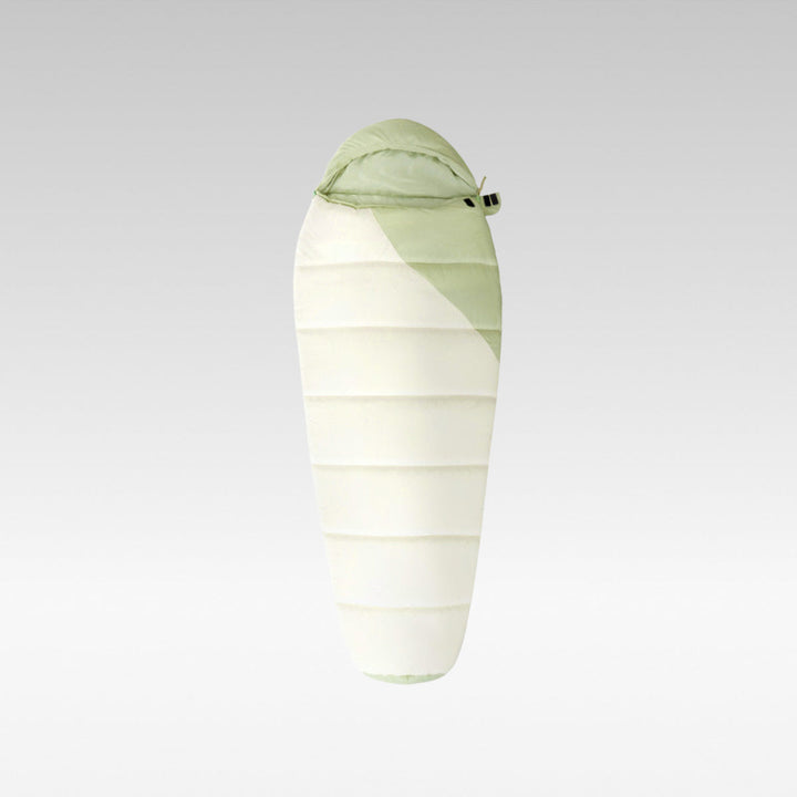 Dark green mummy sleeping bag, 1.8kg, waterproof, for adult camping and outdoor warmth.