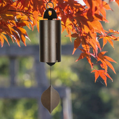 Unique deep resonance wind bell, a tranquil metal chime creating peaceful sound for garden & patio decor.