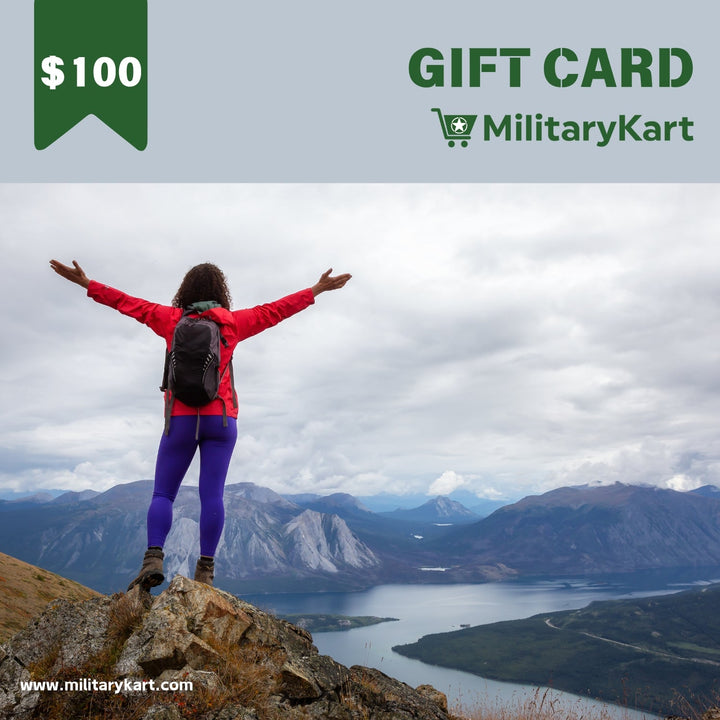Survival-themed e-gift card, military inspired, perfect digital present for outdoor adventures