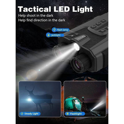 Night vision binoculars with digital zoom, excellent for outdoor recreation and surveillance