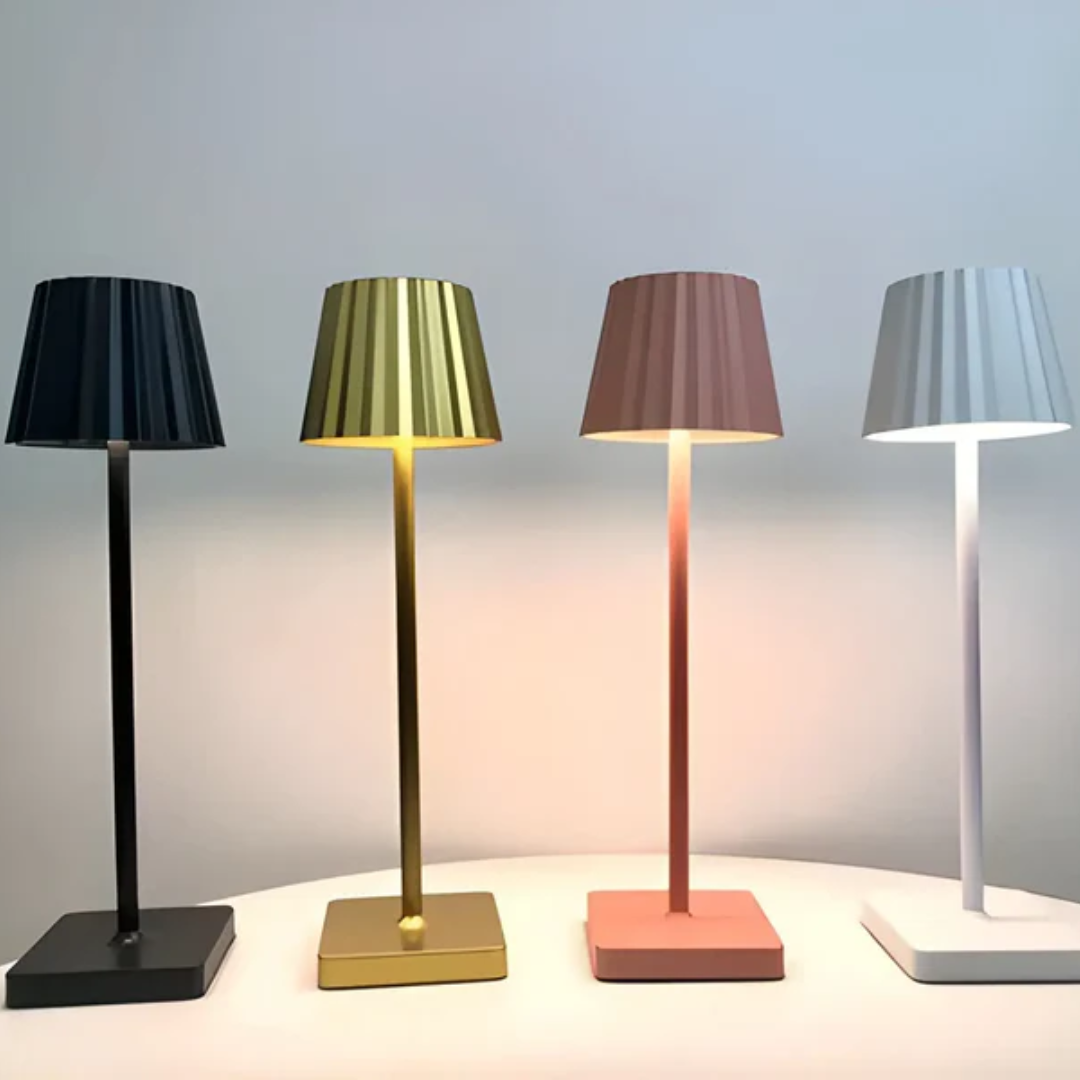 Versatile touch table lamp, dimmable LED lighting for both indoor and outdoor modern decor.