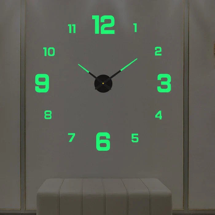 Elegant luminous wall clock made from acrylic, a perfect modern DIY home decoration.