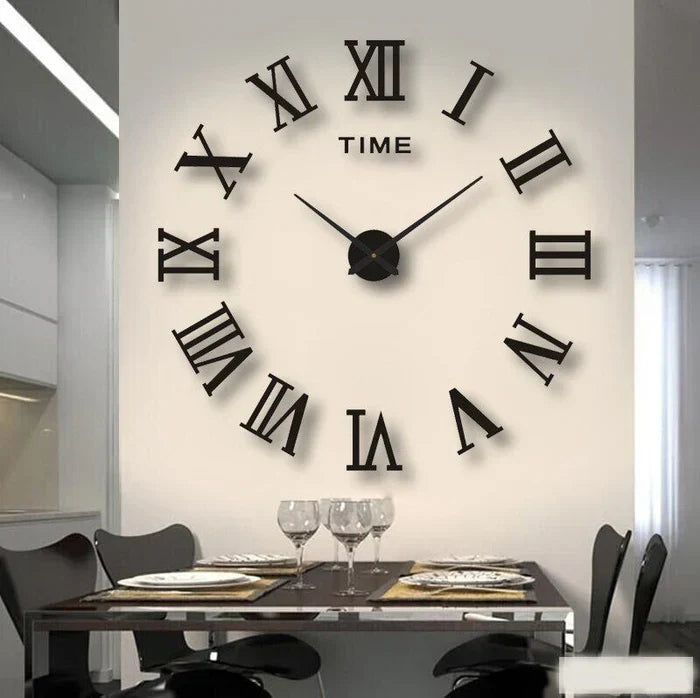 Customizable DIY wall clock kit, modern design for a large, luminous focal point.