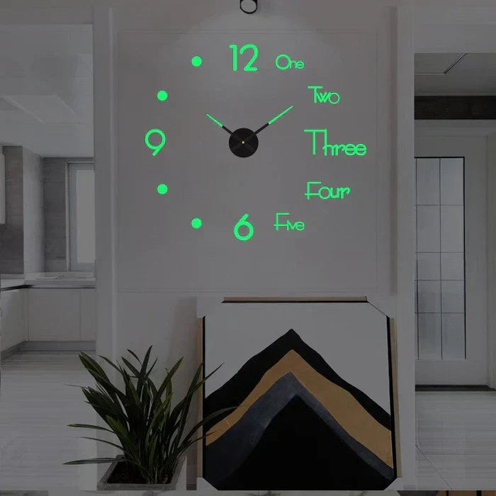 Enhance your home with this DIY acrylic wall clock, a modern luminous decoration.
