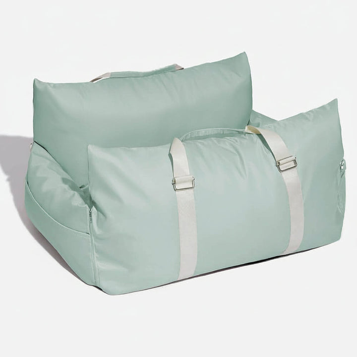 Dog booster seat elevating pets for a better view while ensuring safety with its integrated belt.