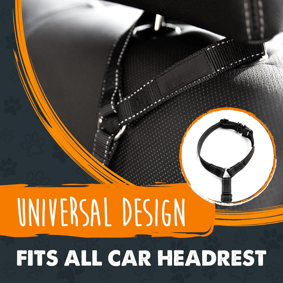 Pet safety car seatbelt for dogs. Durable & adjustable for secure, comfortable canine travel.
