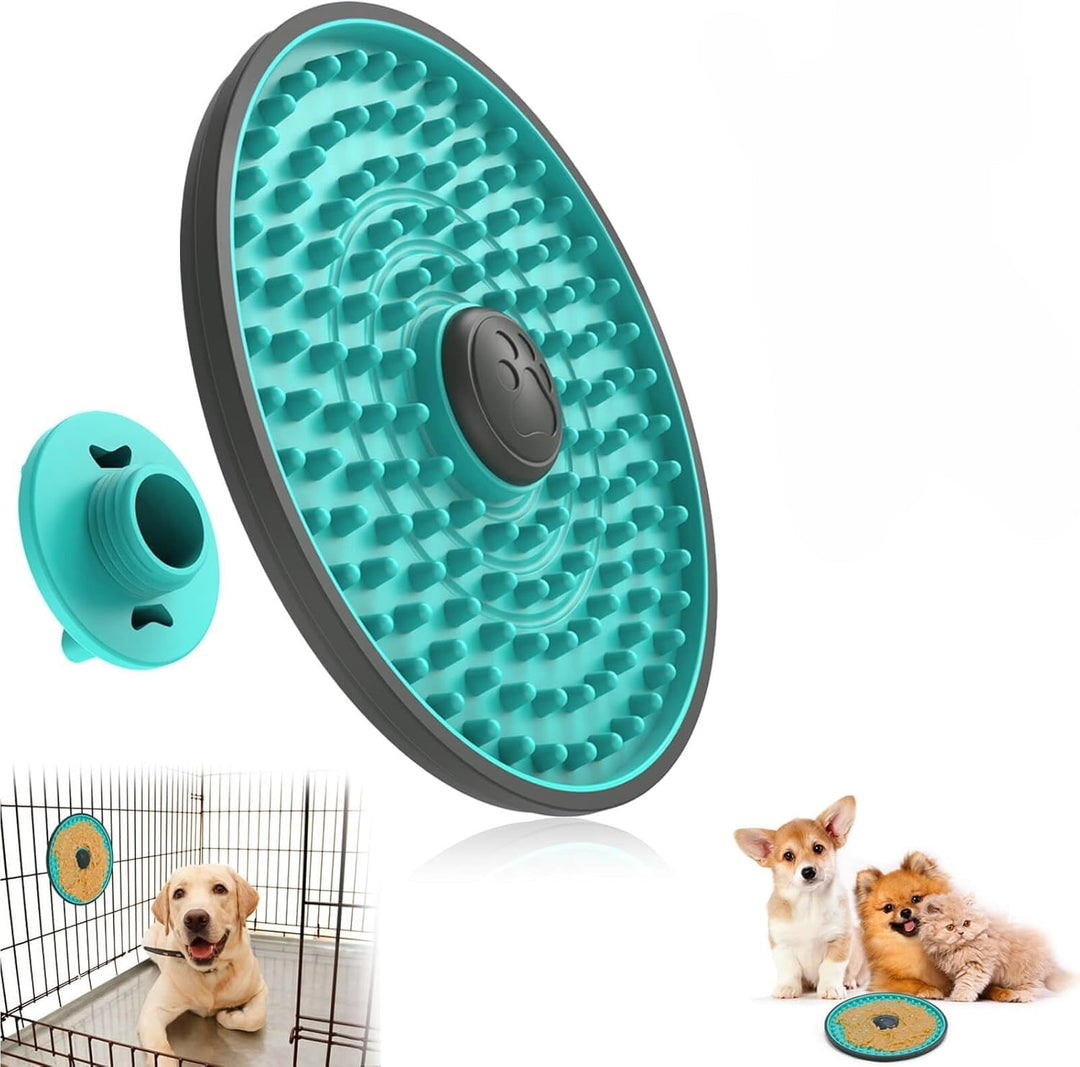 Dog lick mat for anxiety relief, promoting calm behavior & mental stimulation. Slow feeder enrichment for dogs.