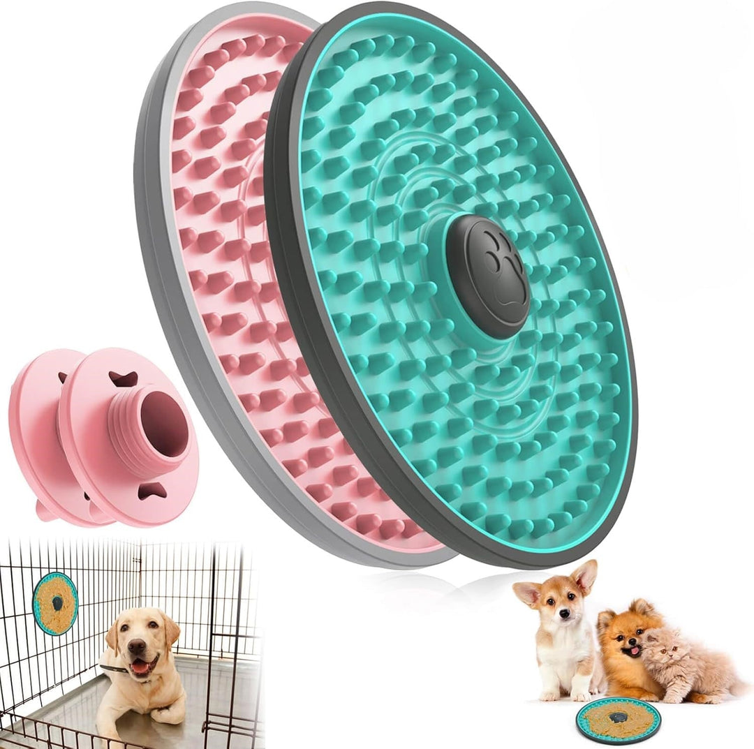 Pet enrichment toy: a dog lick mat designed for mental stimulation & slow feeding, reducing boredom.