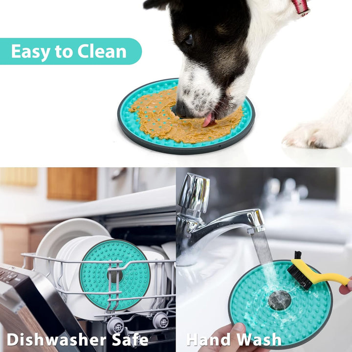 Innovative dog lick mat, a slow feeder bowl for mental stimulation, suitable for all dog breeds.