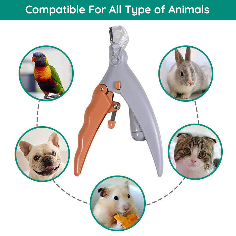 Safe dog nail trimmer with LED & quick sensor, making home pet grooming easier.