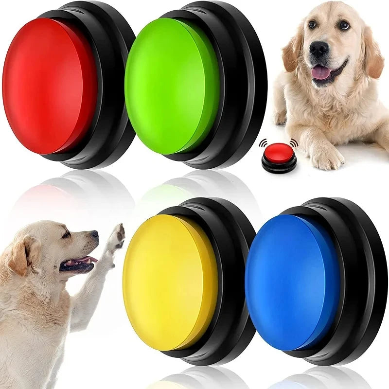 Dog talking buttons for pet communication & vocal training. Interactive dog gadget for learning.