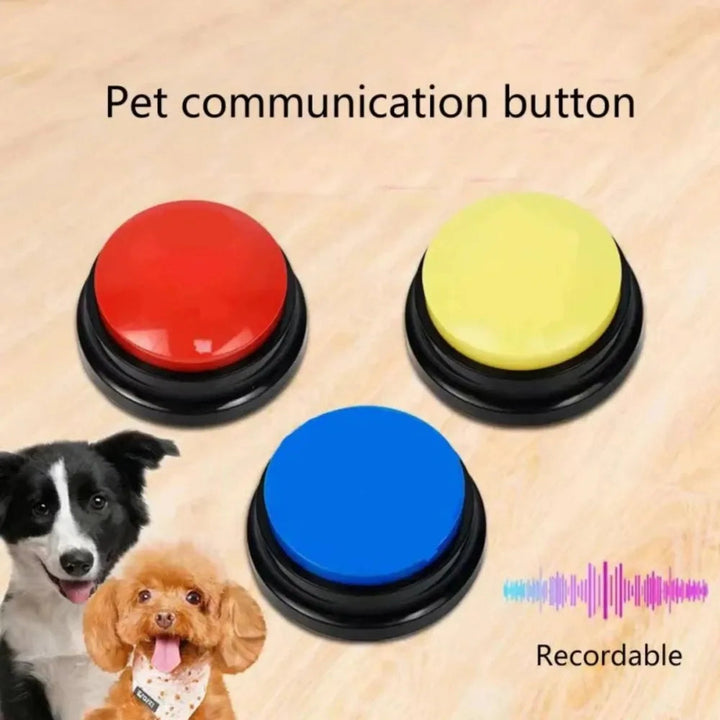 Pet communication buttons, an interactive dog training toy for canine enrichment & learning.