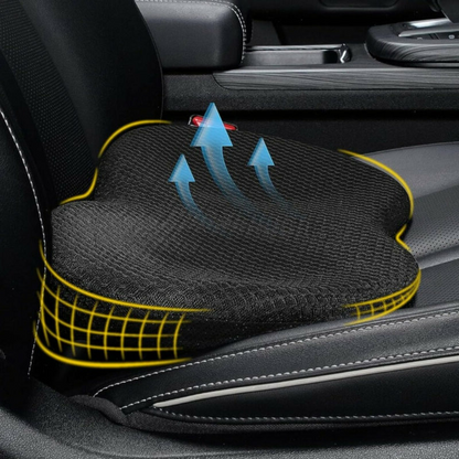 Drivers' Booster Car Seat Cushion: Memory foam seat pad for shorter drivers, enhances view & comfort.