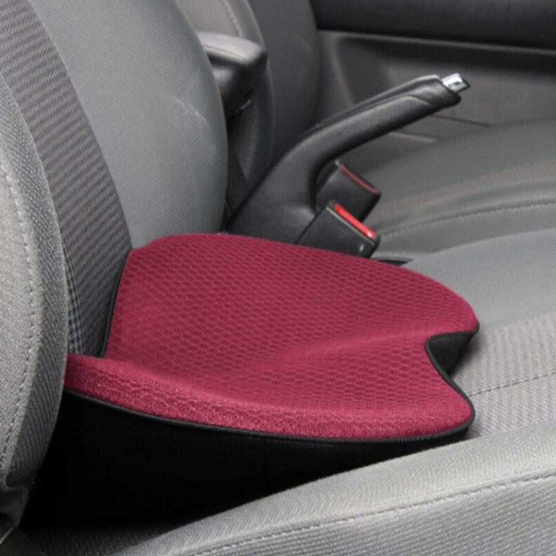 Breathable Memory Foam Car Seat Pad: Designed for shorter drivers, boosts height & adds comfort.