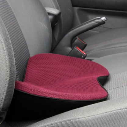 Breathable Memory Foam Car Seat Pad: Designed for shorter drivers, boosts height & adds comfort.