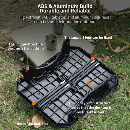 Dual-Height Lightweight Folding Camping Table