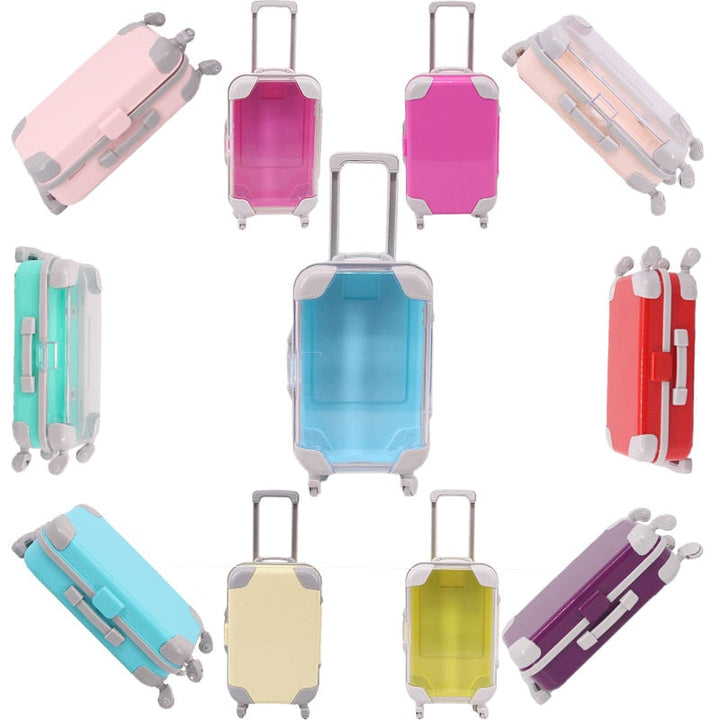 Durable 18-inch doll travel suitcase for kids' pretend play & imaginative adventures.
